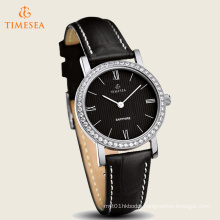 Simple Swiss Watch for Ladies with Genuine Leather 71163